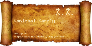 Kanizsai Károly névjegykártya