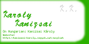 karoly kanizsai business card